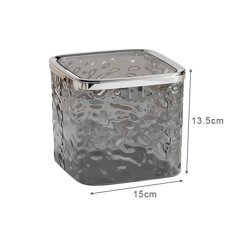 Press Type Mini Desktop Trash Can with Lid Desktop Paper Basket Car Waste Bins Small Storage Box for Jewelry Makeup