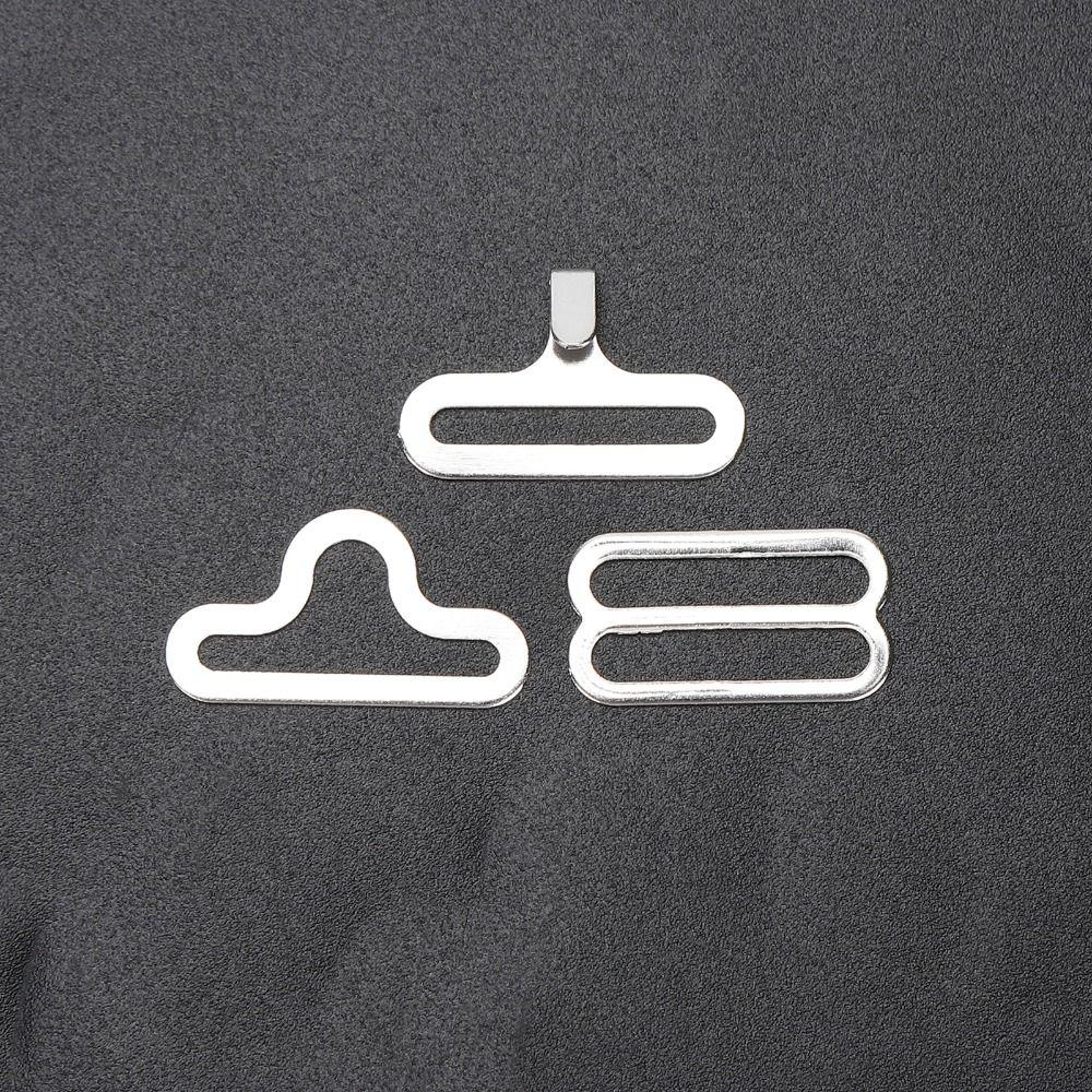 50 Set Silver Bow Tie Clips Black Bow Tie Hardware Thin Hook Fastener Necktie Strap