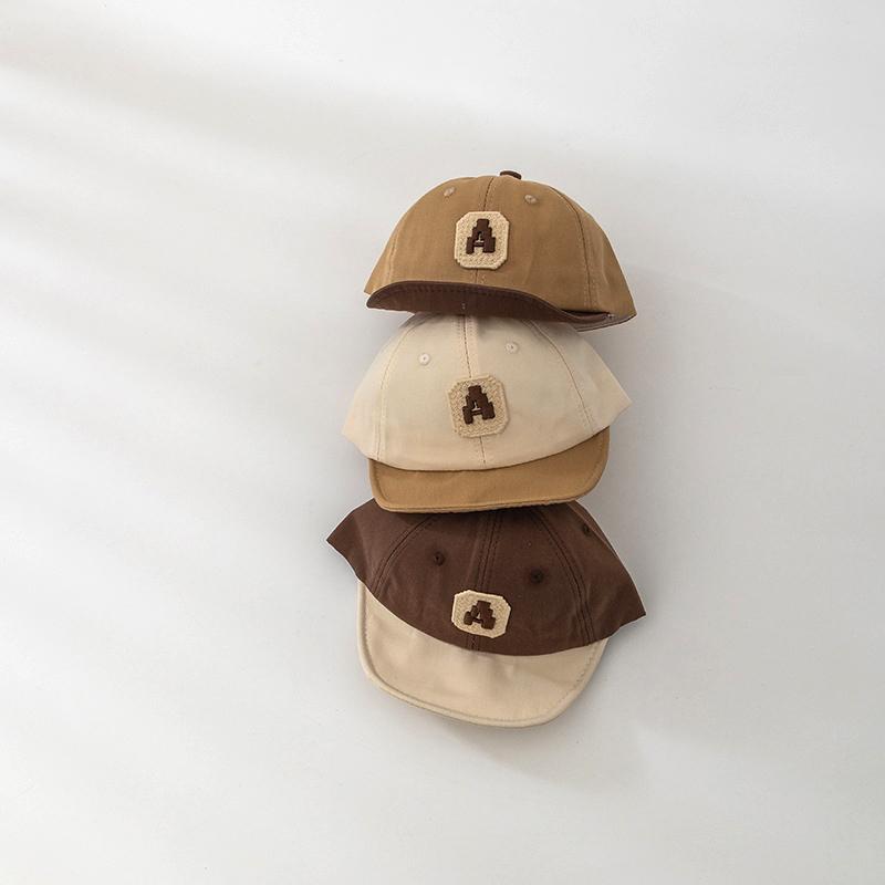 Letter Baby Baseball Cap Spring Summer Soft Brim Toddler Sun Hat Embroidered Patchwork Kids Boy Girl Peaked Caps