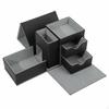 Stylish Velvet Lined Dice Tower Storage Case with Folding Lid for Organized Card