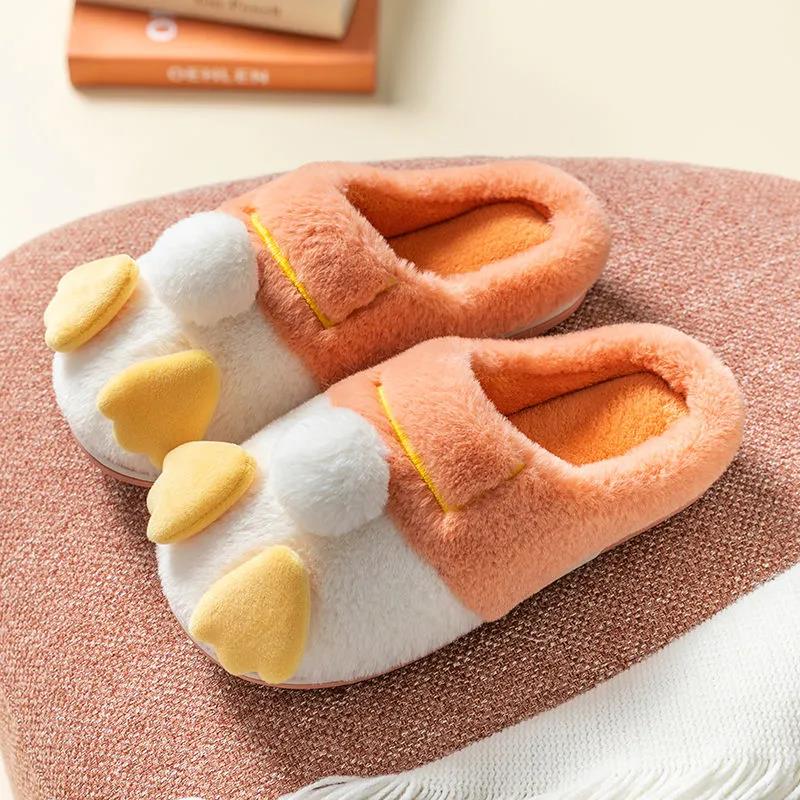 Frauen Winter dick besohlte warme Hausschuhe süße Cartoon rutschfeste Innen Schlafzimmer Hausschuhe