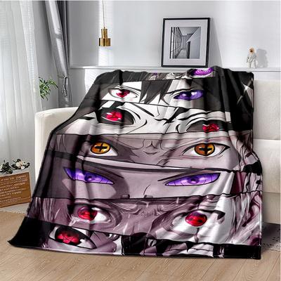 3D N-Naruto Cartoon Anime I-Itachi Flannel Blanket Soft Warm Throw Blanket for Bedroom Living Room Bed Travel Camping Picnic Kid