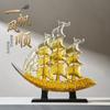 Chinese Style Resin Desktop Ornament Smooth Sailing Office Living Room TV Cabinet Decor Gift