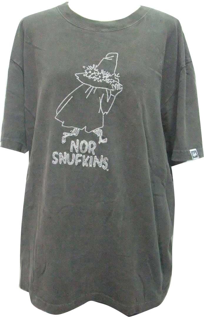 

Moomin Snufkin Pigment Embroidery T-shirt Black L size