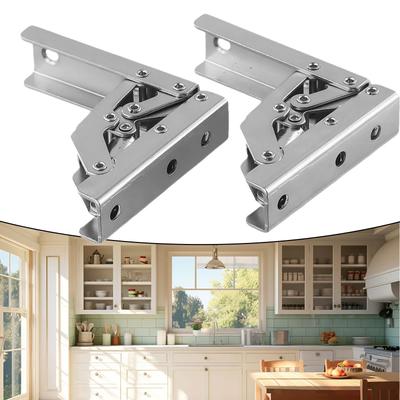 Hardware Folding Hinges 180° Bookcases Folded 90° For Folding Connections Kitchen Cabinet Doors No Need To Open Holes 165mm