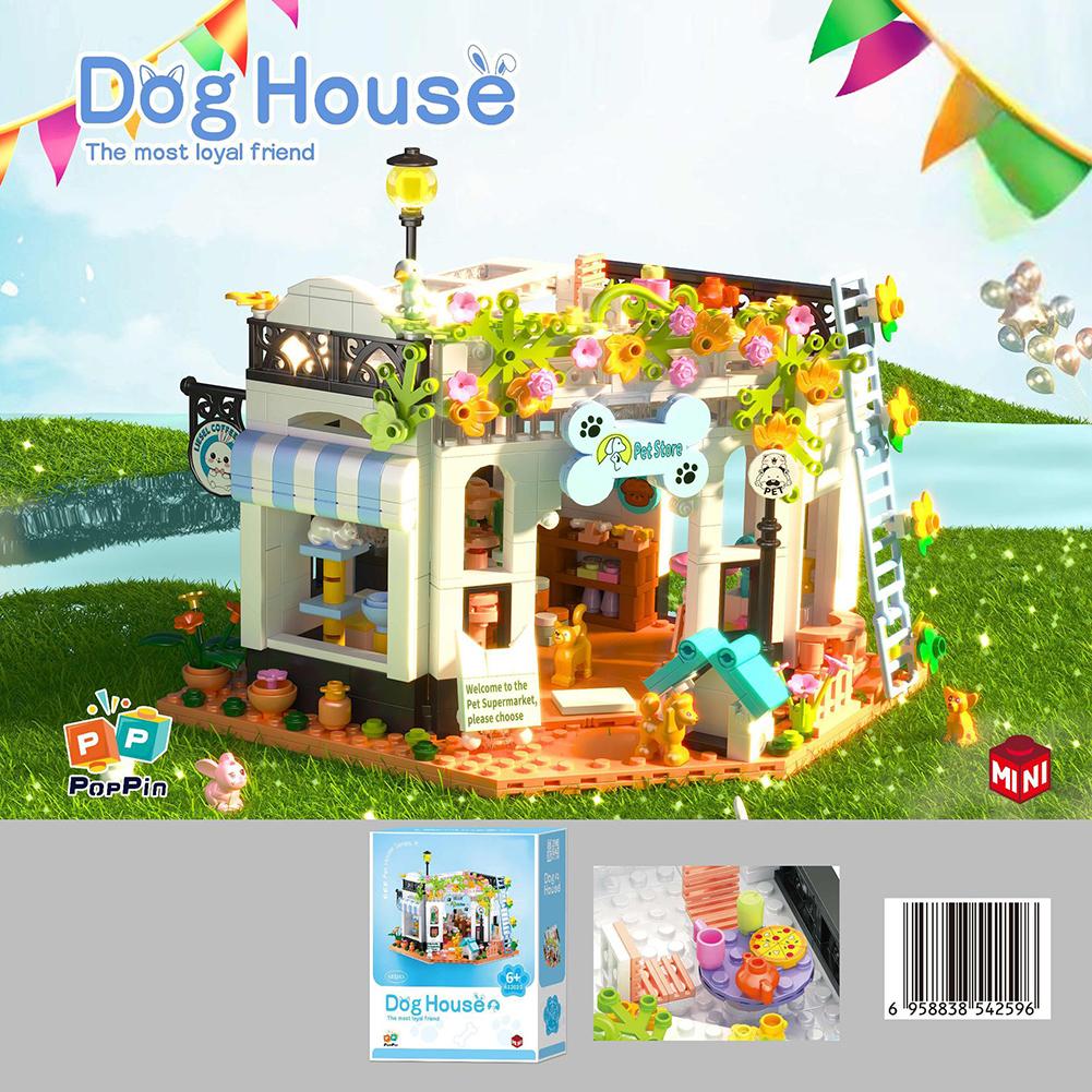Street View Mini Building Block Pets Store Building Brick Toys Creative DIY Assembly Model Toy Gifts For Kids Aged 2-5