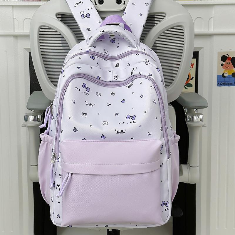 Schoolbag Junior High School High School Student Schoolbag Cute Bow Kitten Backpack College Style High Value Small Fresh Backpack