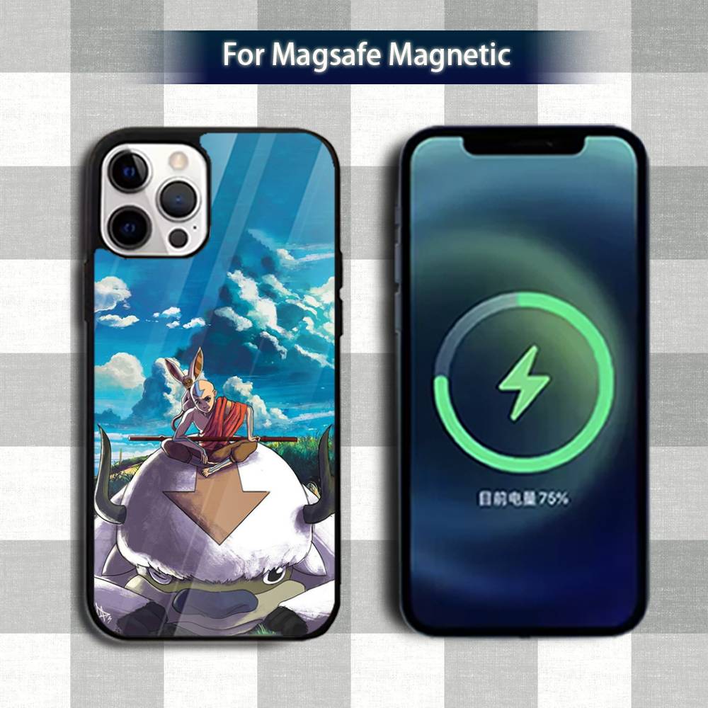 A-Avatar A-Appa AangS Phone Case For iPhone 13,12,15,17,11,16,14,Pro,Max,Plus,Mini,Magsafe,Magnetic Wireless Charging Case
