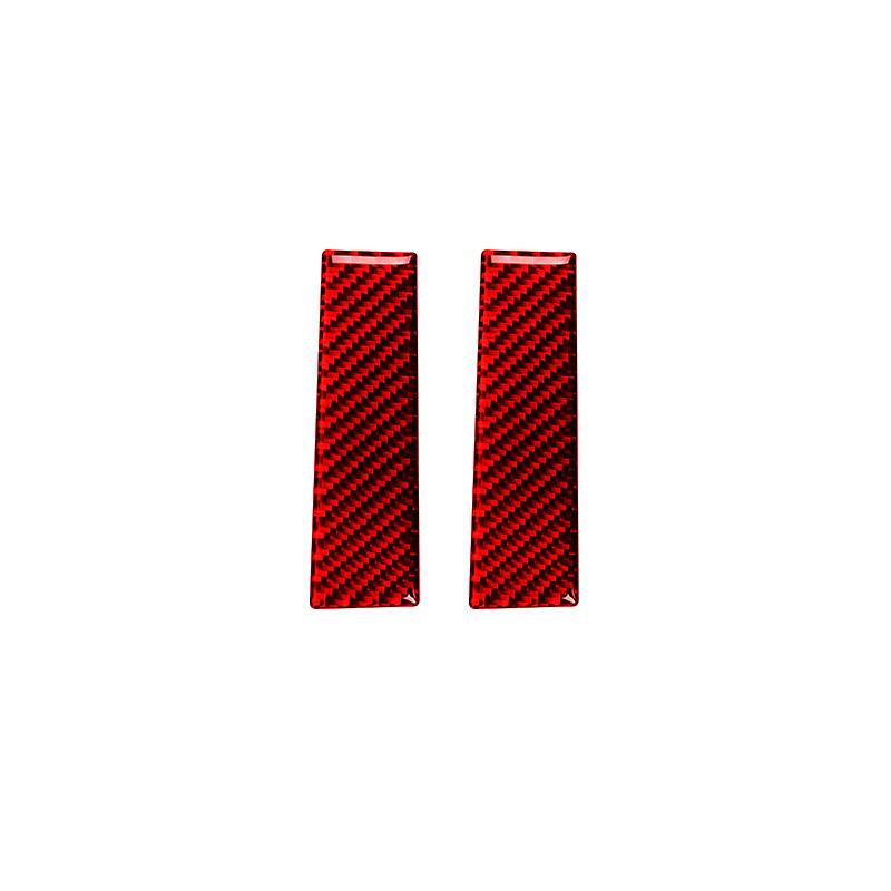 2PCS Carbon Fiber Car Central Console GPS Navigation Screen Panel Frame Interior Decoration Sticker For Ford Mustang 2015-