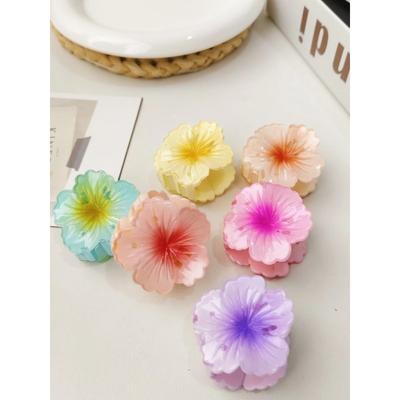 6 Pcs Women's Dopamine Gradient Rolled Egg Flower Small Gripper Clip Suitable For Daily Hair Styling Use