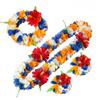 Beach Party Floral Necklace Set 4PCS Artificial Flower Lei for Adults Kids Photo Prop