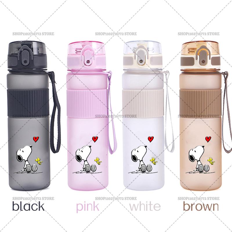 550ml Snoopys Water Bottles Cute Cartoon Drinking Cup Portable Cups Women High Quality Sport Leak Proof Mug Bottle Birthday Gift