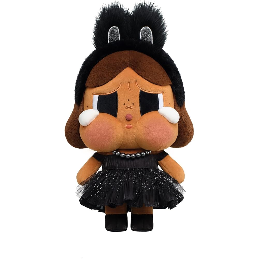Pop Mart Crybaby Shiny Shiny Plush Toy Black 20cm Soft Stuffed Animal