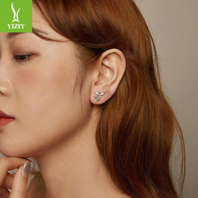 Confident Charm Phoenix Silver Stud Earrings Women, Elegant Temperament S925 Silver Stud Earrings