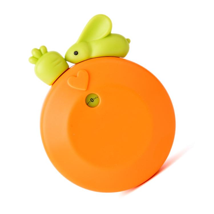 Cute Mechanical Timer Multipurpose Innovative Cartoon Rabbit Accurate Kitchen Timer for Kids Study Cooking Orange