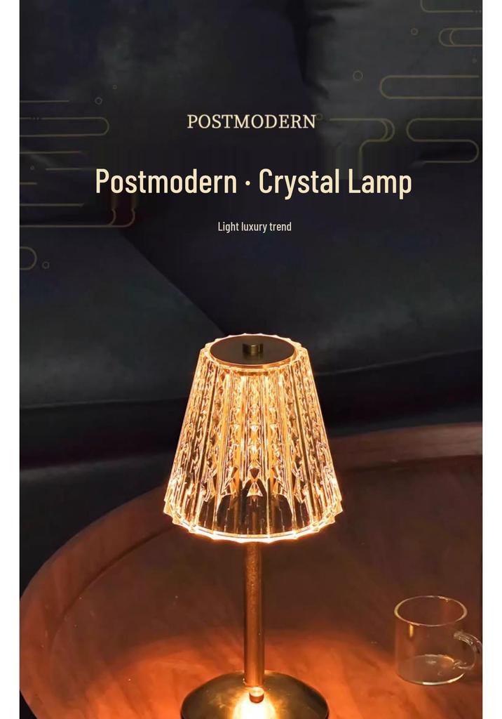 Luxury Crystal Pumpkin Bedside Lamp: Elegantly Designed Charging Night Light with a Simple Atmosphere