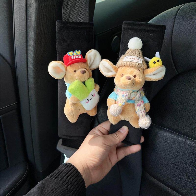Cute Cartoon Seatbelt Shoulder Pads, Extended Car Seatbelt Protectors, In-Car Decoration, Popular Among Women
