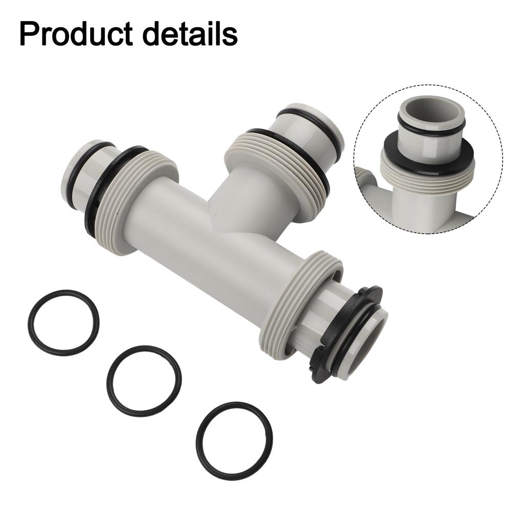 Connector Adapter UV Resistance Dual Split Pool Pumps Rubber O-rings T-connector For Tee T-Joint Pool Part New