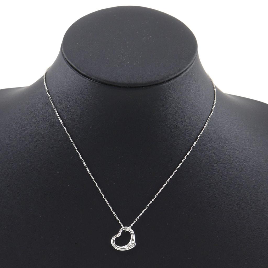 Used [TIFFANY&Co.] Tiffany Open Heart Elsa Peretti Silver 925 Unisex 2.5g Necklace