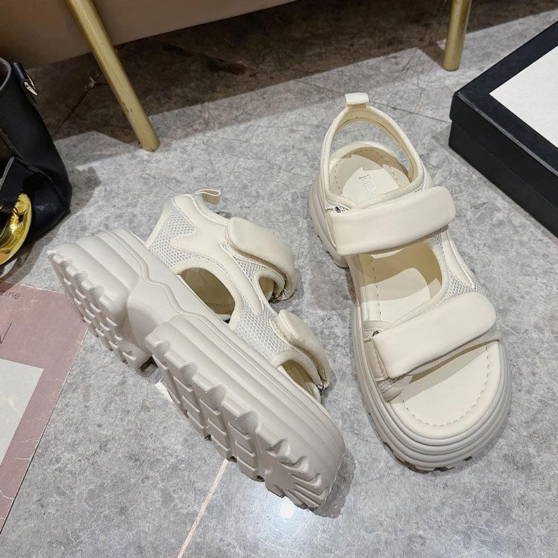

Sandals women s summer 2025 new platform muffin Roman shoes Velcro women s shoes casual beach women s shoes 35