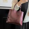 Fashion Light Luxury Stone Pattern Portable Tote Bag Women's New Large-capacity Atmospheric Middle-aged Mother Bag Commuter Messenger Bag