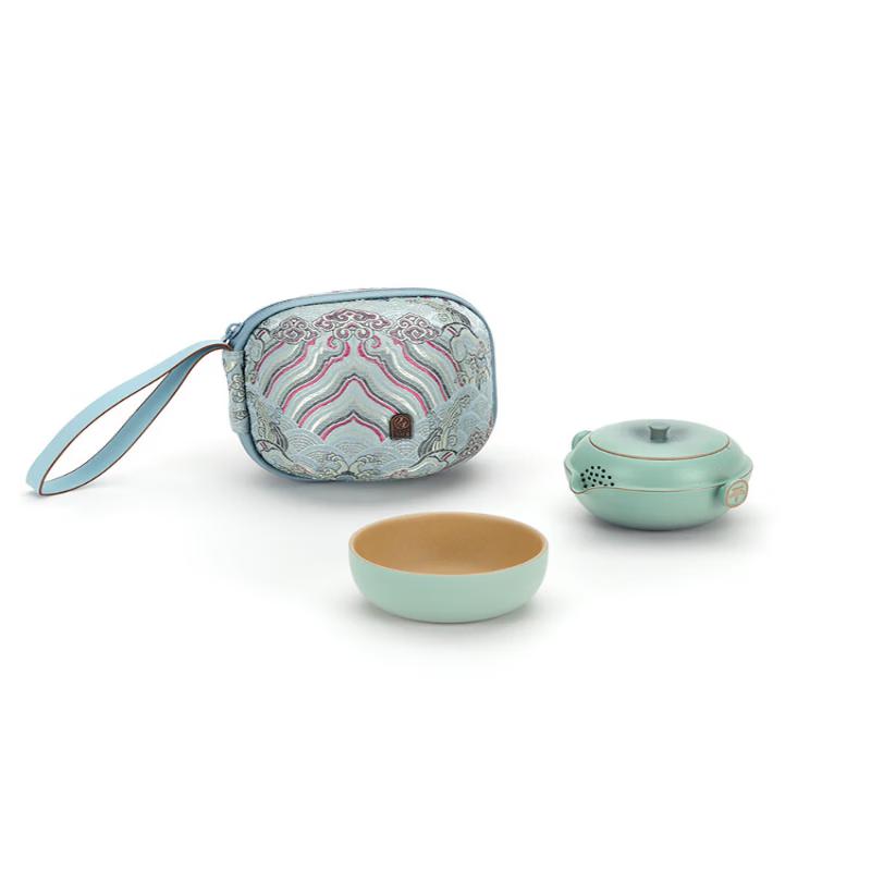 Edenus Portable Ceramic Kung Fu Tea Set