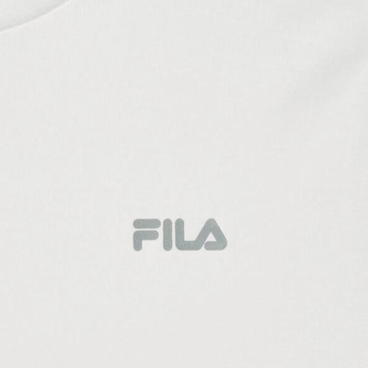FILA T Shirts Men's White Crew Neck Moderate Straight Fit FS2RSH2101MOWH