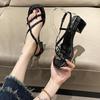 Fashion Sandals Women Summer Fashion Women's Sandals 2025 Roman Thick Middle Heel Sandales Comfort Shoes for Women Flip Flops Sandalias