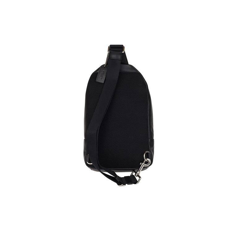 New COACH Charles PVC Crossbody Bag Sling Bag Small Men's Black Gray 54787-CQBK