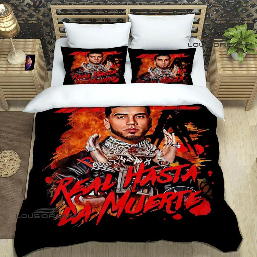 Rapper Anuel AA Printed Bedding Sets Exquisite Bed Supplies Set Duvet Cover Bed Comforter Set Bedding Set Luxury Birthday Gift