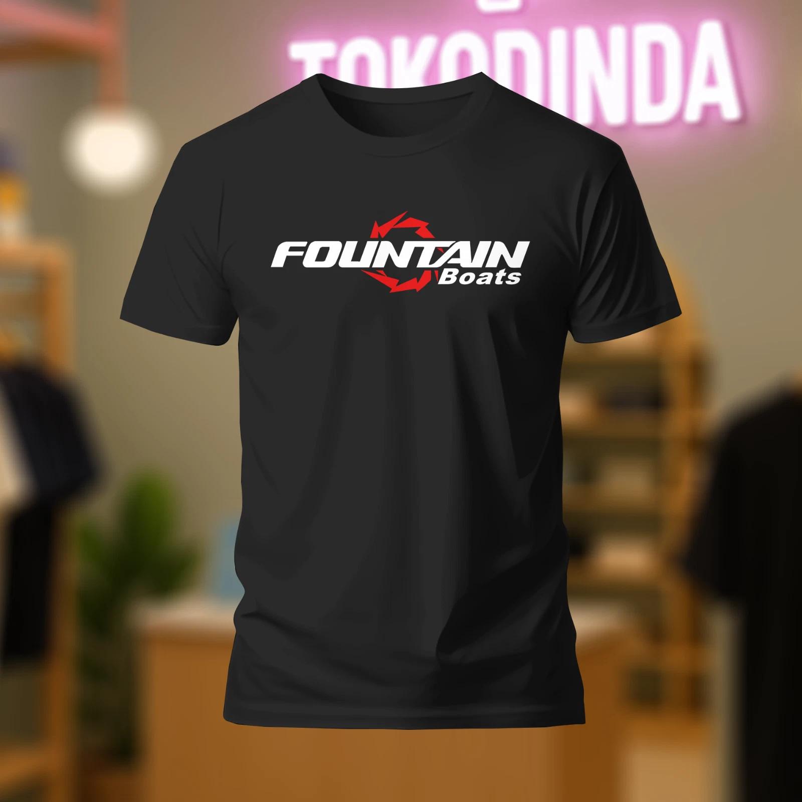 Men s and Women s T-shirts Fountain Boats logo T-Shirt S-5XL XL