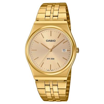 Standard Analog Gold Tone Stainless Steel Gold Dial Quartz MTP-B145G-9AV Unisex Watch