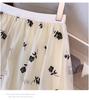 Plus Size Women's Flocking Chiffon Skirt, Loose Fit for 200-350 Jin, Fashionable and Comfortable
