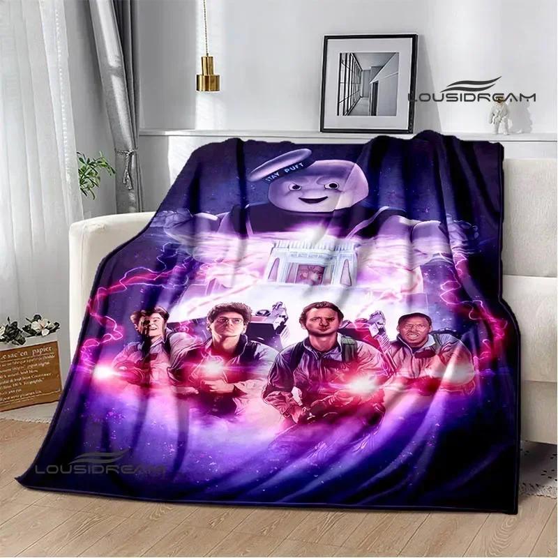 Coperta Stampata Cartoon G-Ghostbusters Calde Coperte in Flanella Morbide e Confortevoli Coperta da Casa Viaggio Fodere per Letto Regalo di Compleanno