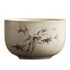 Beige Ru Kiln Ceramic Arhat Tea Cup - Personal Use, Gongfu Tea Tasting Cup for Home.