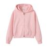 Korean Style Womens Short Hooded Zip-Up Cotton Blend Sweatshirt Loose Fit Winter Casual Top