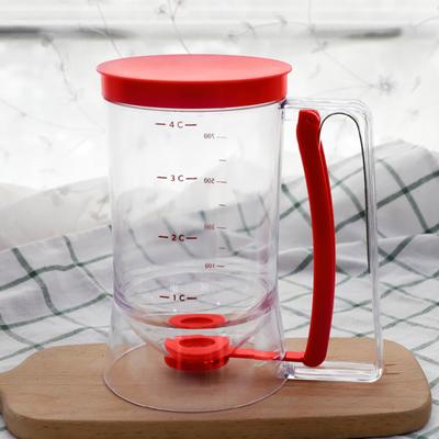 Distributore di pastella per pancake Senza BPA Design anti-perdite Facile da pulire Linee di misurazione precise Manico ergonomico Utensile da cucina per pancake e waffle