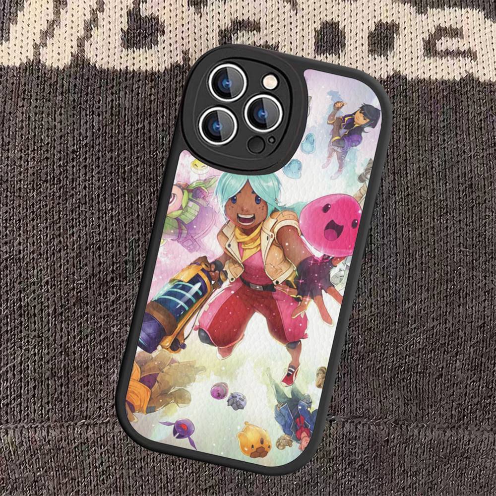 popular Game S-Slime R-Rancher Phone Case for iPhone 16 15 14 13 Pro Max 11 12 Plus Leather Silicone Cover