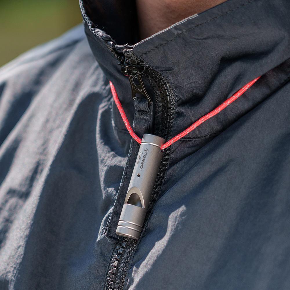 TOMSHOO Titan-Notfallpfeife, Ton veränderbar, Sicherheitspfeifen, laut bis zu 120 dB, aufhängbar