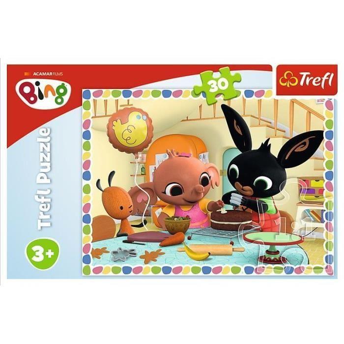 Trefl - Gemeinsames Backen, Hase Bing 30 Teile, für Kinder AB 3 Jahren Puzzle, 90791, Multicolore - 5900511182637