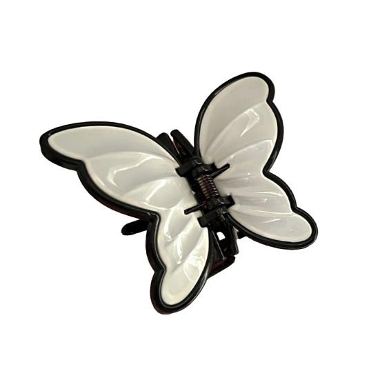 Hair Claw Stable Gripping Thick Spring Anti-Slip Tooth Comb Hair Clip Butterflies Shape Back Head Hair Clip