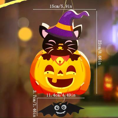 1pc Pumpkin Lantern DIY Halloween Decor Kindergarten Party Handmade DIY Material Bag Children Activity Props