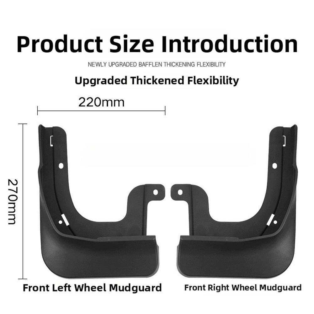 Fender Mud Guards Car Mudguards PP Plastic Protects Paint Shields From Stones Complete Set Mud Guards Mud Guard