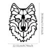 Wolfsmotiv-Dekor, Wandkunst-Dekorationen, Wohnzimmer, Büro, Esszimmer, Lobby, Wanddekoration, Wanddekoration, Metall-Wandbehang