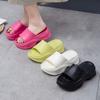 Fashion Summer EVA Platform Slippers Woman High Increase Shoes Bathroom Slides Antiskid Muffin Sandals Femme Slip On Pantuflas Flipflops