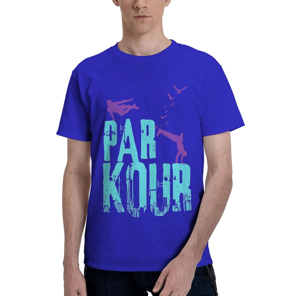 Cool Print Men T Shirt Parkour Vintage Tees Short Sleeve Round Collar Cotton Printed Clothing TShirt