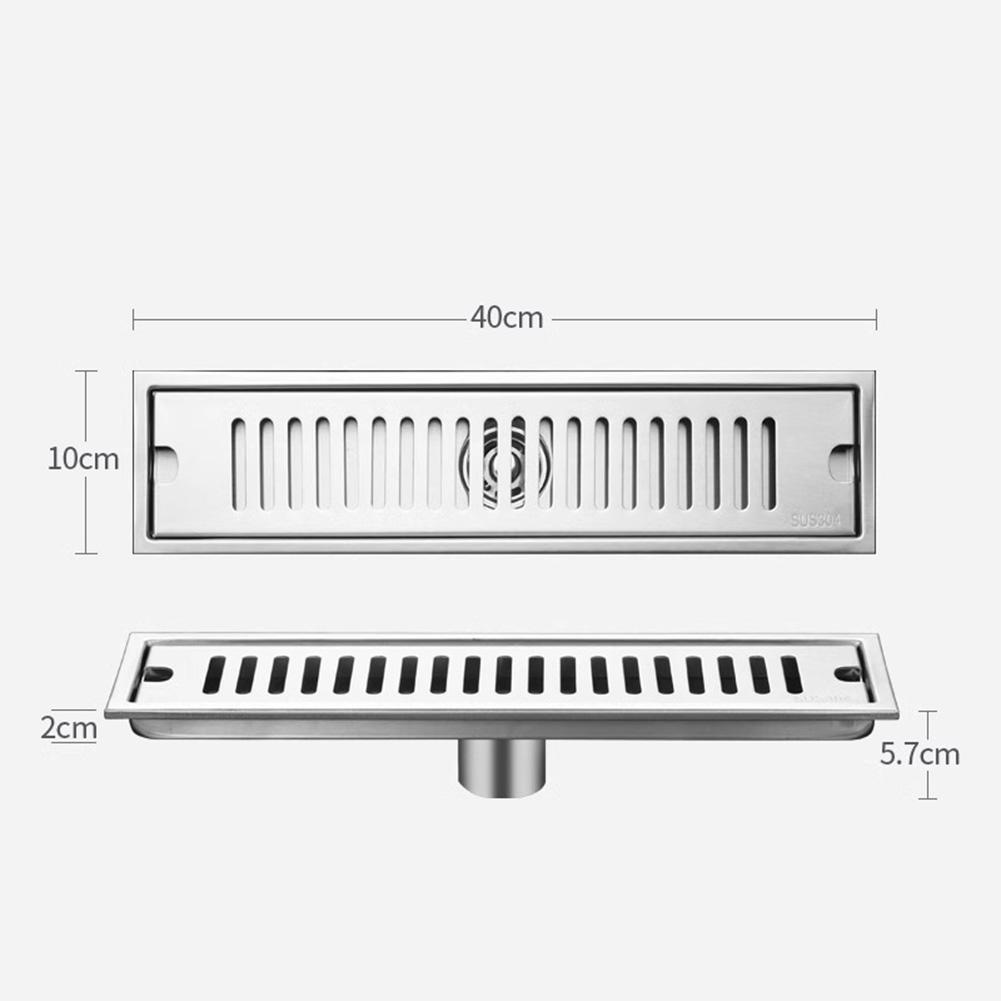 Bathroom Use 304 Shower Drain Floor Drain Rectangular Drainage Double-layer Filtration Easy Installation Design For Bathroom