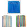 Food Grade Colored Flexible Plastic Drinking Straws For Juice And Milk Tea 100 Pack