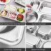 with Lid Divided Lunch Box Stainless Steel Lunch Container Easy Clean Divided Dinner Tray  Travel