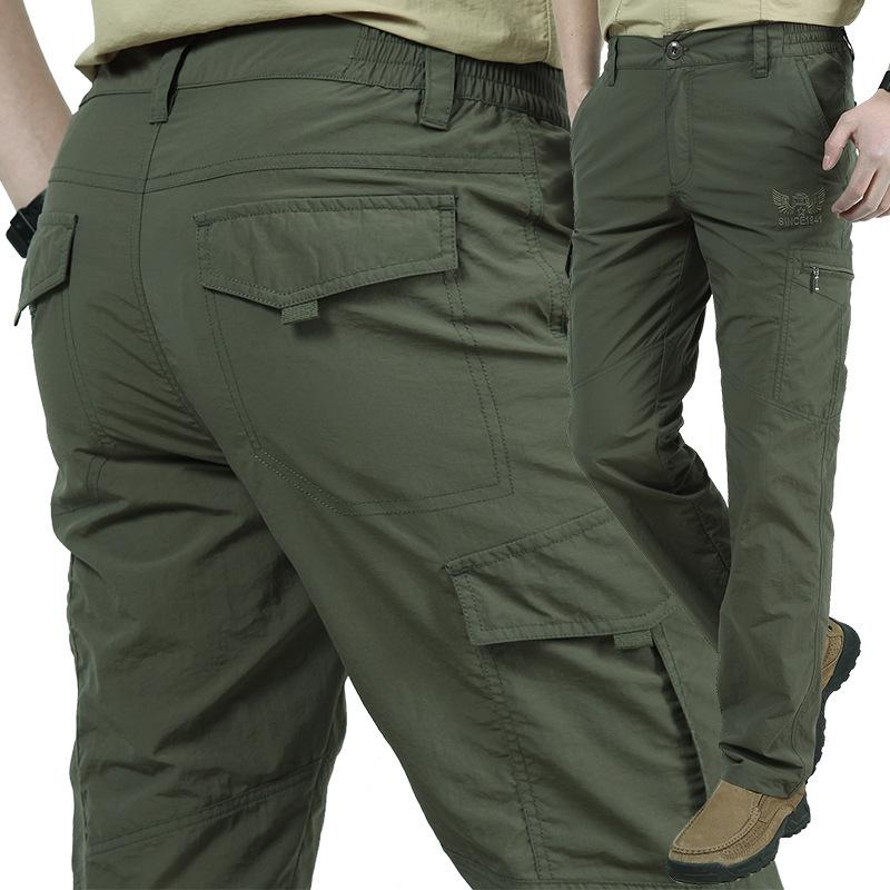 [Hersteller] Herren Schnelltrocknende Mehrfach-Taschen Cargo Hose - Leichtgewicht, Lockerer Schnitt für Outdoor- und Taktischen Einsatz, Größe 105